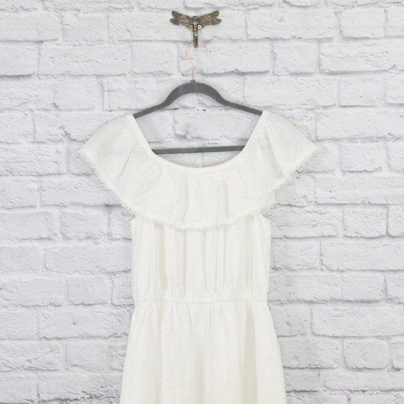 Cotton Ruffle Top Sleeveless Summer Dress Size M-L - Picture 2 of 11